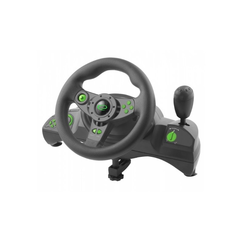 Esperanza EGW102 Gaming Controller Steering wheel PC,Playstation 3 Digital USB Black,Green