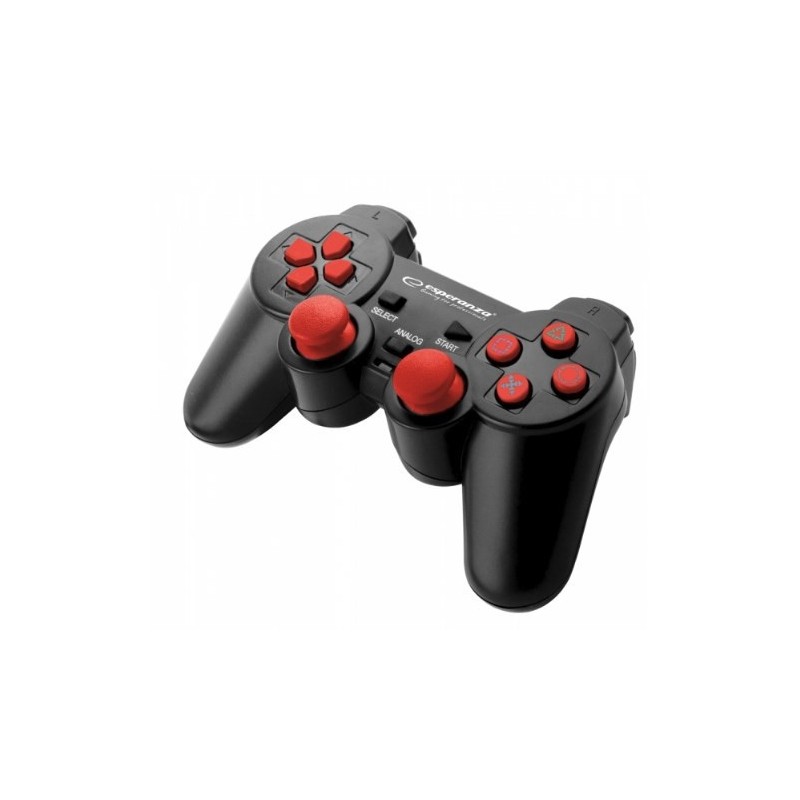 Esperanza EGG106R Gaming Controller Gamepad PC,Playstation 2,Playstation 3 Analogue / Digital USB 2.0 Black,Red