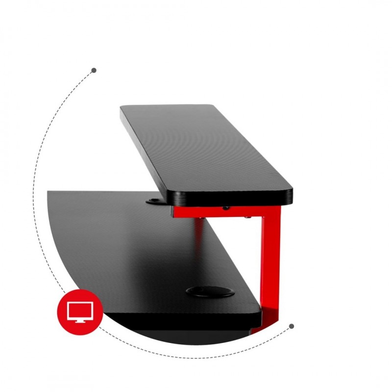 Huzaro Hero 5.0 computer desk Black, Red