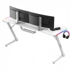 Huzaro Hero 4.8 White RGB - gaming desk