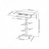 Maclean MC-835 Portable Desk Electric Height Adjustable 72 -122cm max. 37 kg Control Panel Sit Stand Work Station