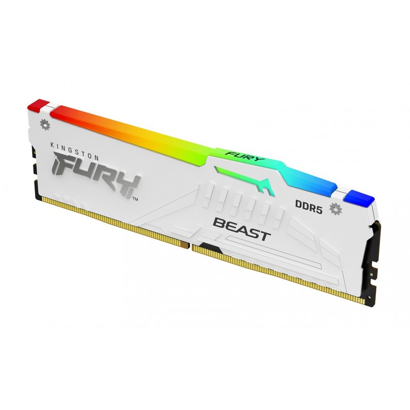 Kingston Technology FURY Beast 16GB 6400MT/s DDR5 CL32 DIMM White RGB XMP