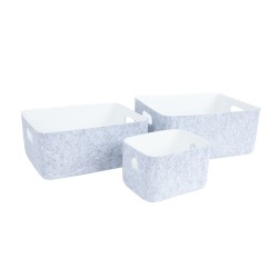 Basket LIDO FELT 20x15,5xH12cm, light grey