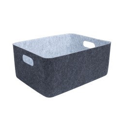 Basket LIDO FELT 36x27xH16cm, dark grey