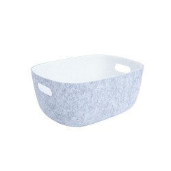 Basket LIDO POP 26x20xH12cm, light grey