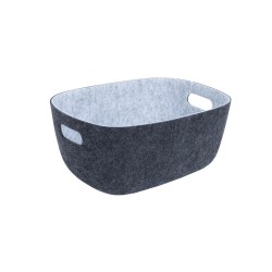 Basket LIDO POP 26x20xH12cm, dark grey