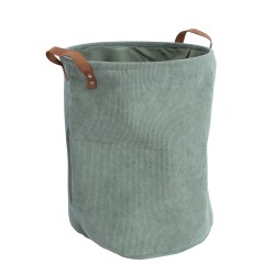 Laundry basket LIDO LEO D38xH48cm, green