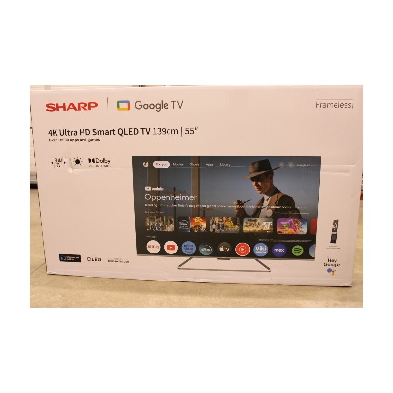 Sharp 55GP7265E 55" Smart TV Google TV 4K Ultra HD DAMAGED PACKAGING