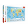 Educational puzzle 1000 pcs. Physical Map of the World Trefl 10463