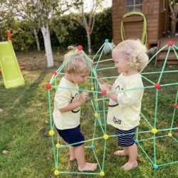 WOOPIE Suured Ehitusklotsid Telgikõrred Pimeduses helendavad torud 128 tk. - 3 tk