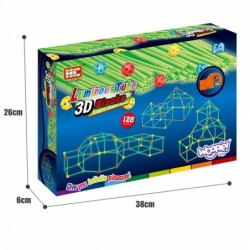 WOOPIE Suured Ehitusklotsid Telgikõrred Pimeduses helendavad torud 128 tk. - 3 tk