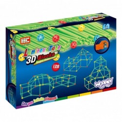 WOOPIE Suured Ehitusklotsid Telgikõrred Pimeduses helendavad torud 128 tk. - 3 tk