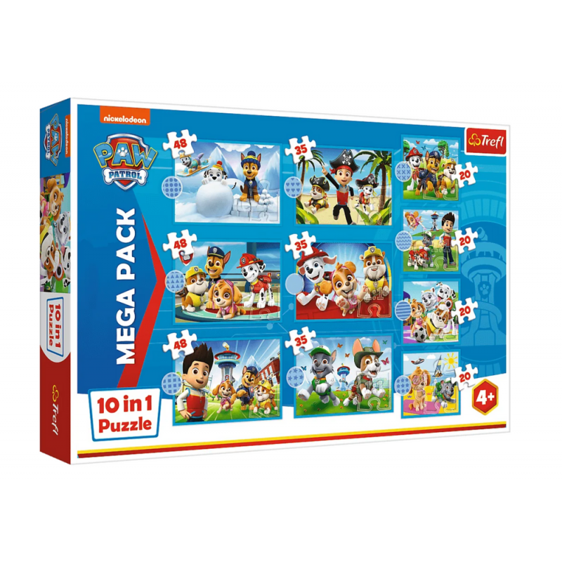 Paw Patrol Puzzle 10 in 1 Reliable Paw Patrol Team Trefl 96001