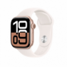 Apple Watch Series 10 GPS + Cellular 42mm Rose Gold Aluminium Case with Light Blush Sport Band - S/M