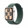 Apple Watch SE GPS 40mm Starlight Aluminium Case with Lake Green Sport Loop