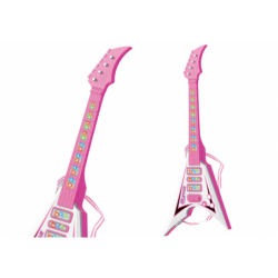 Electric Guitar For Kids Lights Melodies Pink