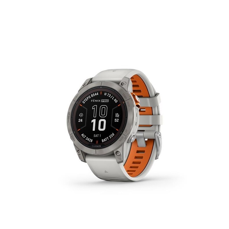 Garmin Fenix ​​​​7 Pro Sapphire Solar nutikell, 47 mm, hall/oranž