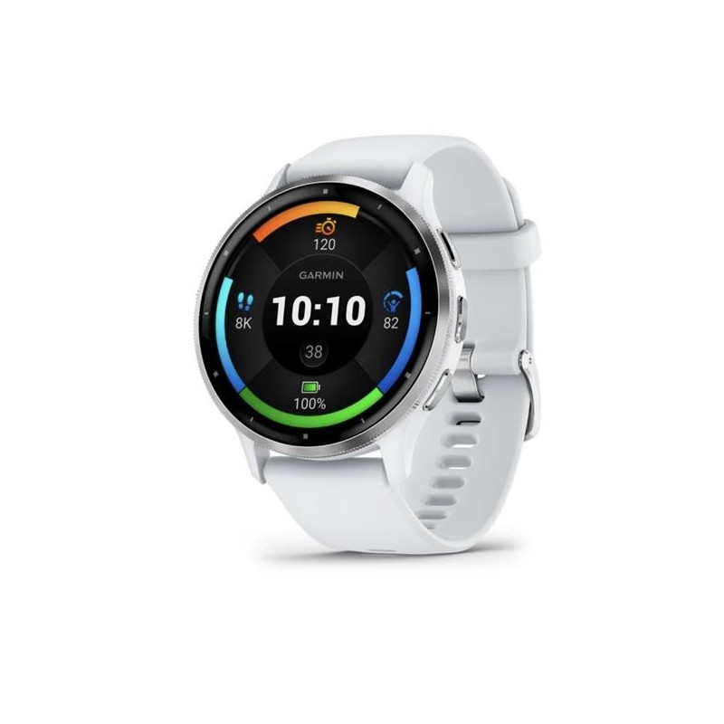 Garmin Venu 3 Smartwatch, 45 mm, Silver/Whitestone