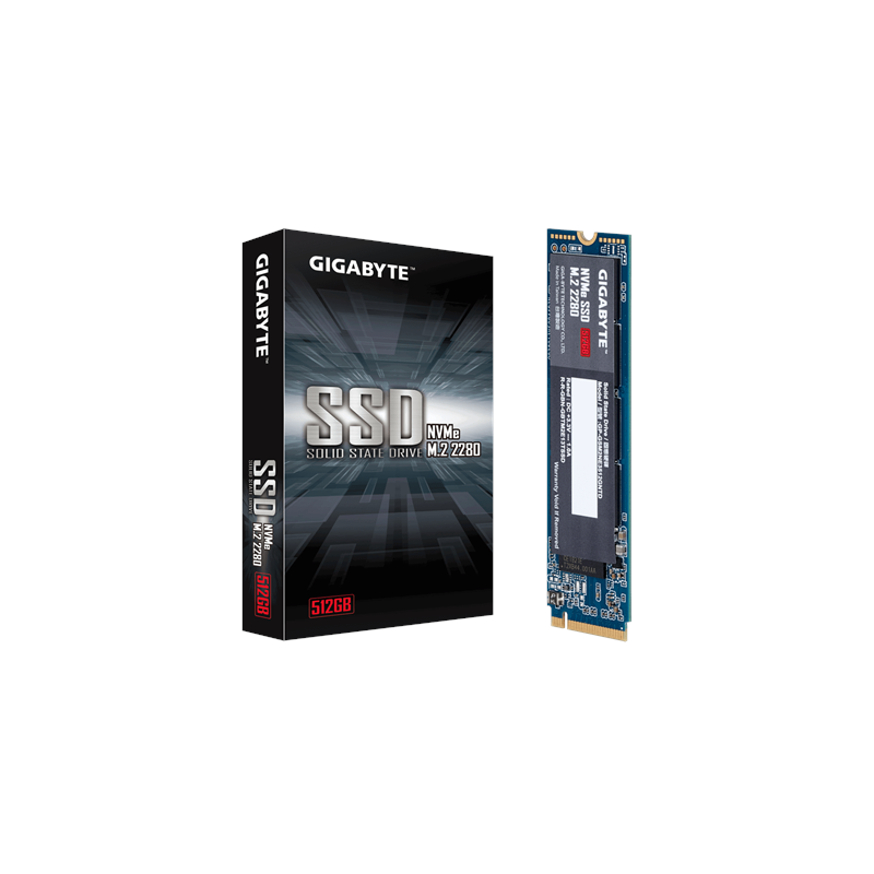 Gigabyte SSD GP-GSM2NE3512GNTD 512 GB SSD form factor M.2 2280 SSD interface PCI-Express 3.0 x4, NVMe 1.3 Write speed