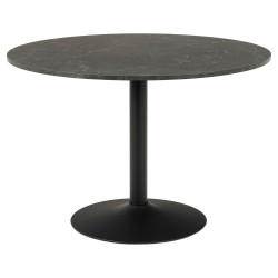 Dining table IBIZA D110xH74cm, black marble