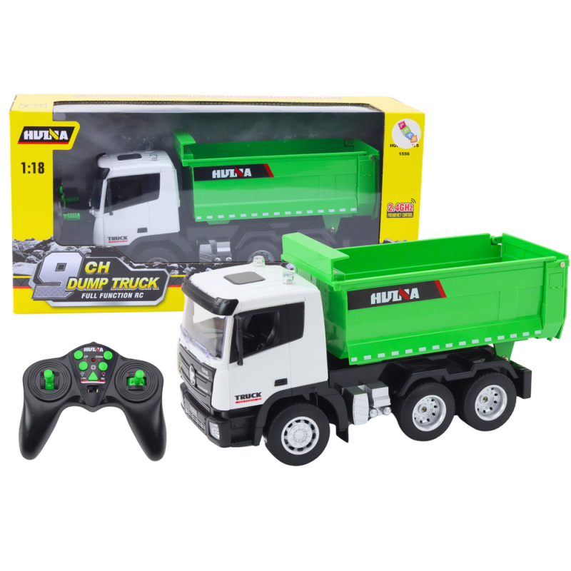 Remote Control RC Truck Tipper 1:18 Green