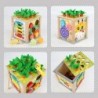 Wooden Educational Cube Sorter 5in1 Puzzle Box Blocks