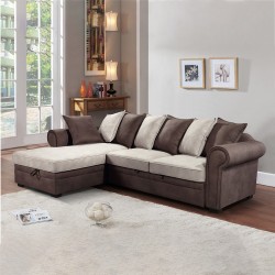 Corner sofa bed LUCREZIA LC brown