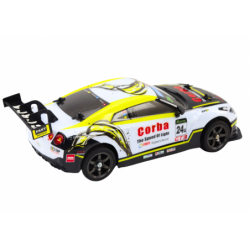 RC Sports Car 1:16 Drift Interchangeable Wheels White and Yellow