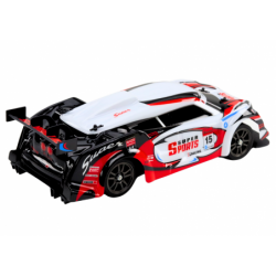 RC Sports Car 1:16 Drift Interchangeable Wheels White and Red