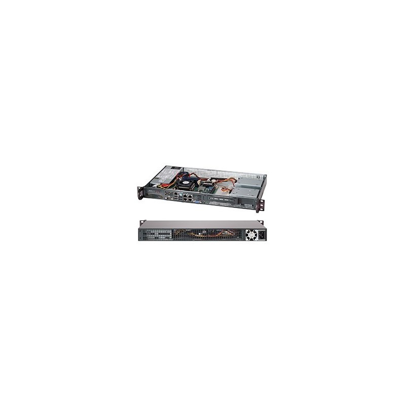 Supermicro CSE-505-203B server barebone Rack (1U)