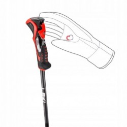 LEKI KIJE 3D AIRFOIL black/red 120