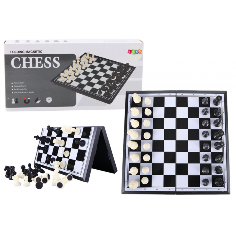 Classic Chess Board Game Magnetic Board Pawns Figures