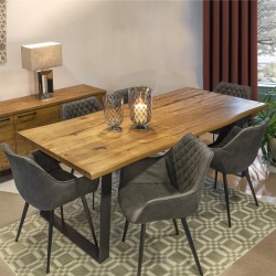 Dining set ROTTERDAM table, 6 chairs (37049)