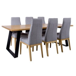 Dining set ROTTERDAM table, 6 chairs (19968)