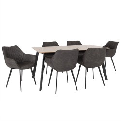 Dining set HELENA table, 6 chairs (37049)