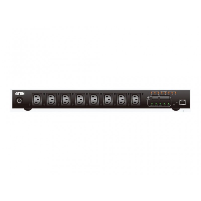Aten PE8108G-ATA-G 8-Port Intelligent 1U ECO Power Distribution Unit (PDU), Metered & Switched by Outlet (8 x C13) 10Amp