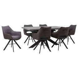 Dining set EDDY table and 6 chairs 24503