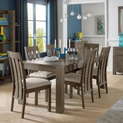 Dining set TURIN table 125 165x90xH75cm, 6 chairs (11305)