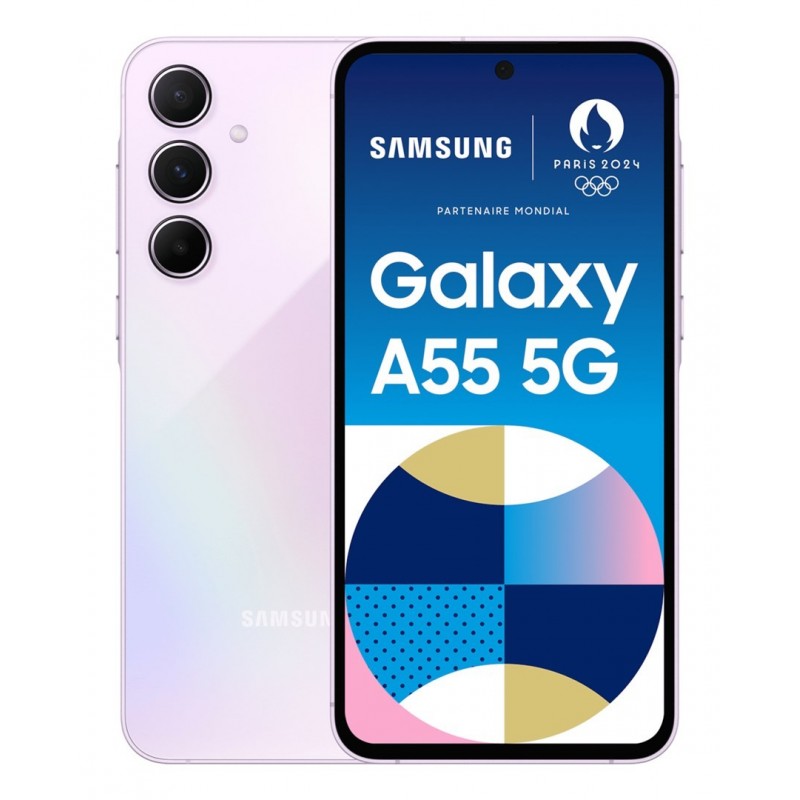 Samsung Galaxy A55 5G 16.8 cm (6.6") Hybrid Dual SIM Android 14 USB Type-C 8 GB 256 GB 5000 mAh Lilac