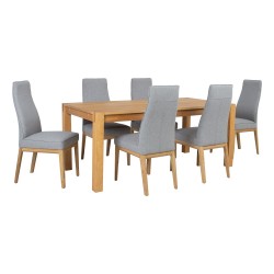 Dining set CHICAGO NEW table 180x90xH76cm, 6 chairs (19968)