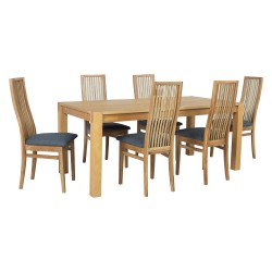 Dining set CHICAGO NEW table 180x90xH76cm, 6 chairs (19923)