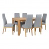 Dining set CHICAGO NEW table 140x90xH76cm, 6 chairs (19968)