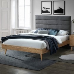 Bed ROMAN with mattress HARMONY DUO 160x200cm, grey