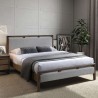 Bed VOKSI with mattress HARMONY TOP 160x200cm, grey