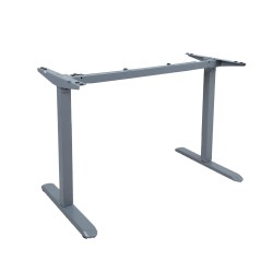 Table leg ERGO LIGHT with 1 motor, silver grey