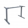 Table leg ERGO LIGHT with 1 motor, silver grey