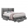 Bed SUGI with mattress HARMONY TOP 160x200cm, grey