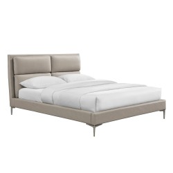 Bed LENA with mattress HARMONY TOP 160x200cm, beige