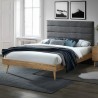 Bed ROMAN with mattress HARMONY DUO 160x200cm, grey