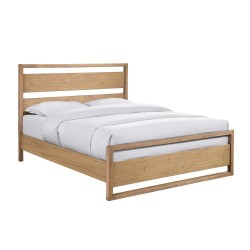 Bed OZZO with mattress HARMONY TOP 160x200cm, light wood